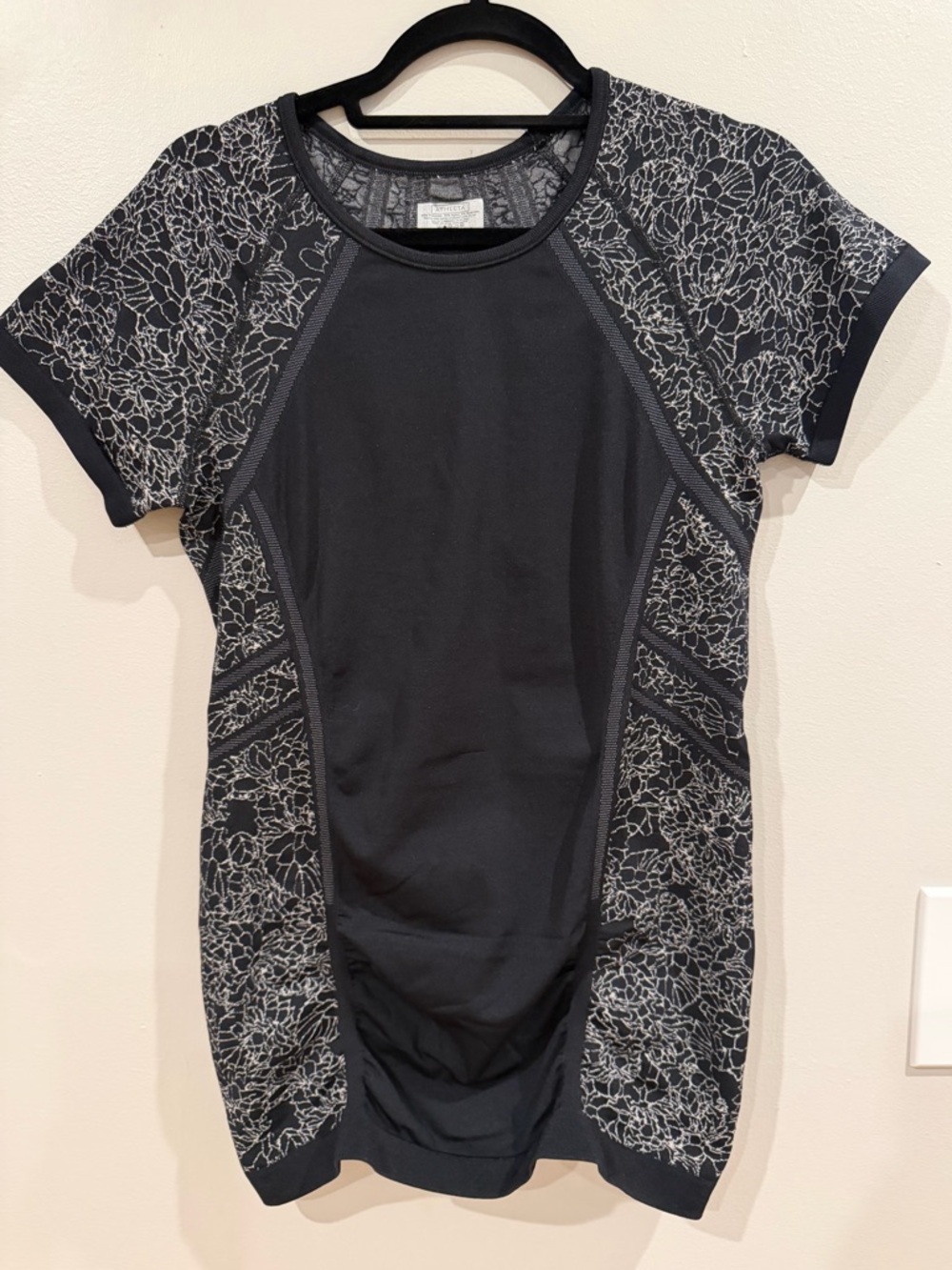 Athleta Black Heather Crew Neck Tee